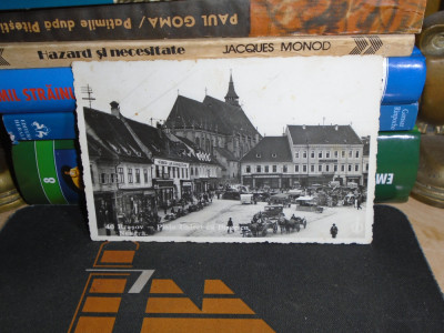 CARTE POSTALA * BRASOV - PIATA UNIREI CU BISERICA NEAGRA , JAMBOREE , 1936 foto