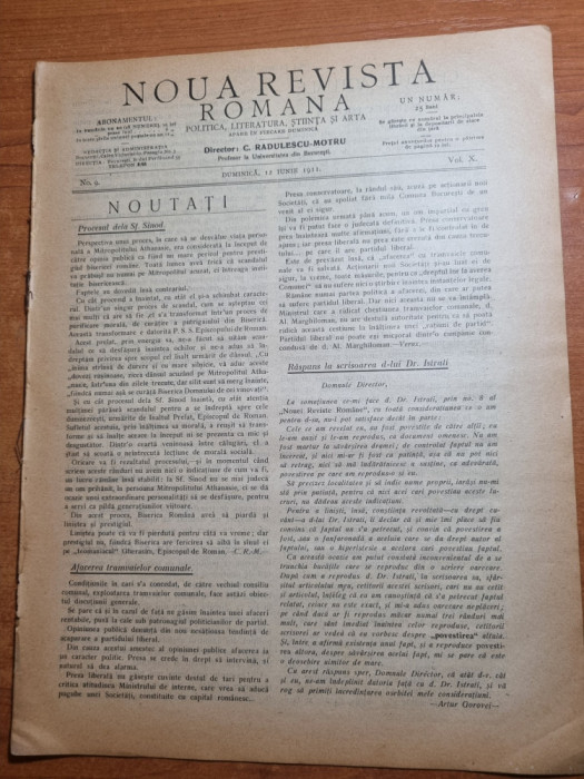 noua revista romana 12 iunie 1911-tramvaiele comunale,art. suceava,baia,harlau