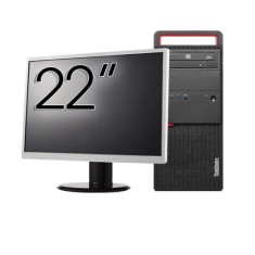 Pachet Calculator Second Hand LENOVO M800 Tower, Intel Core i3-6100 3.70GHz, 8GB DDR4, 256GB SSD, DVD-ROM + Monitor 22 Inch foto