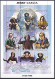 DB1 Muzica Jerry Garcia Greatful Death band Niger MS MNH, Nestampilat
