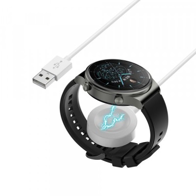 Incarcator Wireless Techsuit THC1 pentru Huawei Watch Series, USB-A, Alb foto