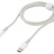 Cablu USB 2.0 Apple Lightning și USB C 1m alb textil