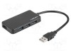Hub USB NATEC 4 porturi USB 3.0 negru 5Gbps PnP