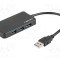Hub USB NATEC 4 porturi USB 3.0 negru 5Gbps PnP