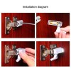 Set 4 Lampi LED Balamale Dulap Sifonier, Iluminare Interior, Baterii Incluse, Lumina Calda/Rece