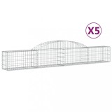Cumpara ieftin Cosuri gabion arcuite, 5 buc., 300x30x40/60 cm, fier galvanizat