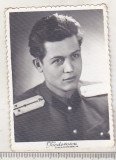 Bnk foto Lt Major - anii `60 - Foto Teodorescu Cluj, Alb-Negru, Romania de la 1950, Militar