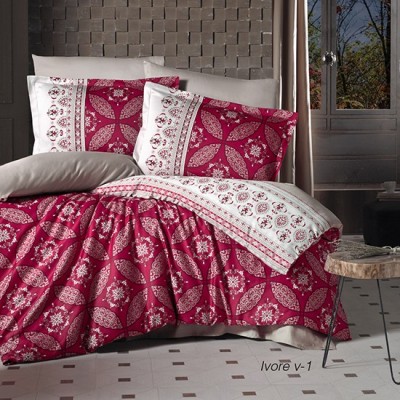 Lenjerie de pat satin clasy king size (ivore v1) foto