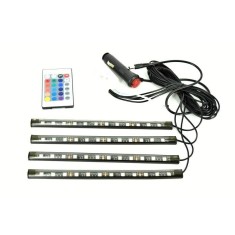 Led 9 SMD RGB interior cu telecomanda 7 culori