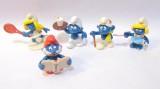 5 figurine vechi Peyo Bully Hong Kong Strumfi anii 80 - 90