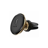 SUPORT AUTO Baseus OS pt. SmartPhone, fixare grilaj ventilatie, magnetic, 2 x clips cablu, auriu &quot;SUGX020015&quot; - 6932172627010