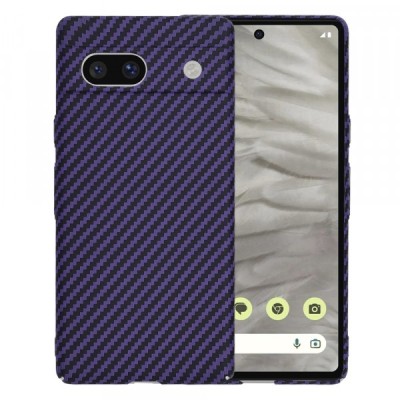 Husa pentru Google Pixel 7a, Techsuit, Carbonite FiberShell, Mov foto