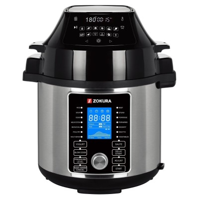 Oala electrica sub presiune, multifunctionala, 2 in 1, 5,6 L, 1500 W - Zokura foto