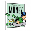 Tablou Canvas, Tablofy, Time is Money &middot; Monopoly Edition, Printat Digital, 40 &times; 50 cm