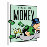 Tablou Canvas, Tablofy, Time is Money &middot; Monopoly Edition, Printat Digital, 40 &times; 50 cm