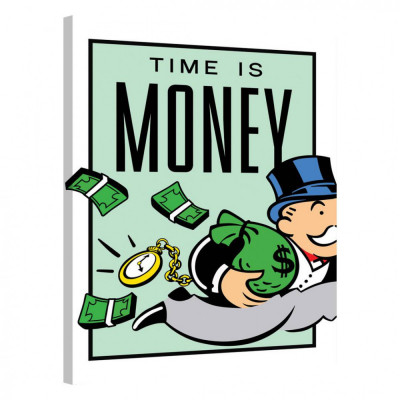 Tablou Canvas, Tablofy, Time is Money &amp;middot; Monopoly Edition, Printat Digital, 50 &amp;times; 70 cm foto