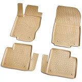 Set de 4 covorase bej cauciuc 3D stil tavita premium pentru Mercedes M/GLE-Class W166, GL, GLS X166, GLE Coupe C292