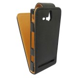 Husa flip Sligo GreenGo neagra pentru Sony Xperia U (ST25i)
