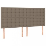 Cumpara ieftin Tablii de pat, 4 buc, gri taupe, 100x5x78/88 cm, textil