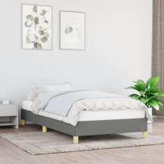 vidaXL Cadru de pat fără saltea, gri &icirc;nchis, 100x200 cm, textil 346795