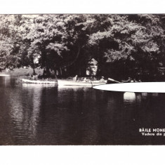 CP Baile Moneasa - Vedere din parc, RPR, circulata 1961, animata, stare buna