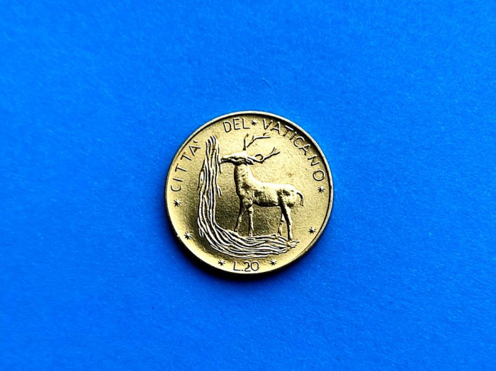 20 Lire 1972 Vatican-UNC-RAR-in realitate arata bine!
