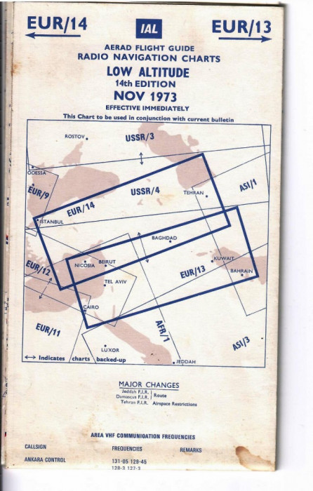 ANGLIA 1973 - GHID DE ZBOR. GRAFICE DE NAVIGATIE RADIO DE JOASA ALTITUDINE, N27