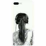 Husa silicon pentru Apple Iphone 7 Plus, Girl With Headphone