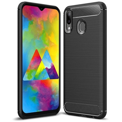 Husa SAMSUNG Galaxy M20 - Luxury Carbon TSS, Negru foto