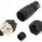 Conector M12 mufă tată 3 pini 4A 125V IP67 drept pe cablu LUTRONIC
