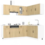 Set dulap de bucătărie din 11 piese &bdquo;Lucca&rdquo; lemn stejar Sonoma