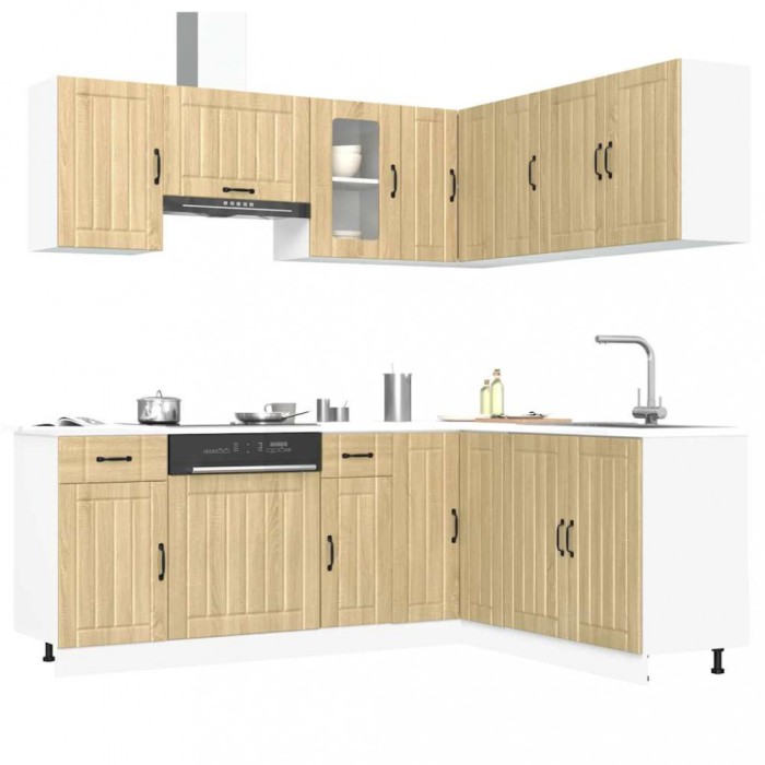Gossi set dulap de bucatarie din 11 piese &bdquo;lucca&rdquo; lemn stejar sonoma