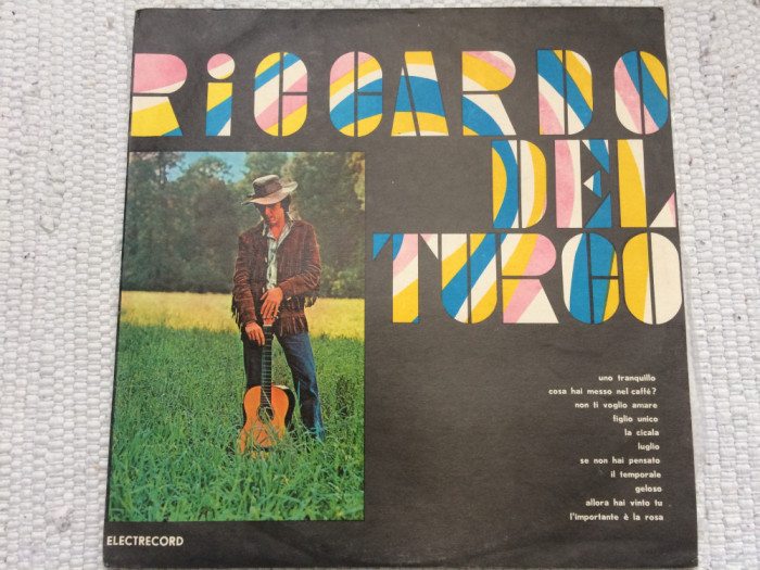Riccardo del Turco disc vinyl lp muzica usoara slagare italiana pop EDE 0619 VG+