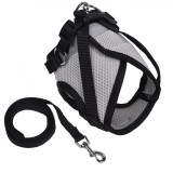 Ham cu Lesa pentru Caini, Sports, Marime S, Culoare Gri cu Negru, Reflectorizant
