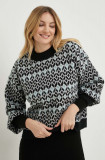 Cumpara ieftin Answear Lab pulover de lana femei, culoarea negru, călduros