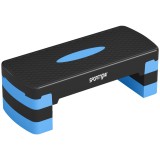 SPORTNOW Stepper Fitness Aerobic 3 Nivele, &Icirc;nălțime Reglabilă 10/15/20 cm cu &Icirc;nălțătoare, Suprafață Antiderapantă, 68x29x20cm, Albastru | Aosom Romani