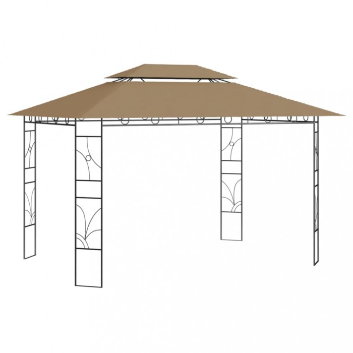 Pavilion, gri taupe, 4x3x2,7 m, 160 g/m&sup2;