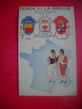 HOPCT 24055 HARTA FRANTA -TENDE ET LA BRIGUE- COSTUME POPULARE 1953 FRANTA--CP VECHE - CIRCULATA