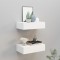 Gossi dulap de perete cu sertare, 2 buc., alb, 40x23,5x10 cm, mdf