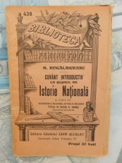 Cuvant introductiv la cursul dr istorie nationala-Mihail Kogalniceanu-Editura librariei Leon Alcalay 1909