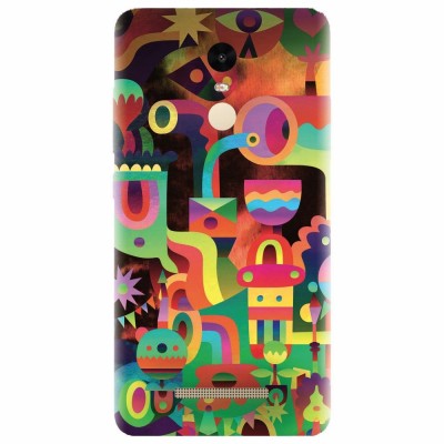 Husa silicon pentru Xiaomi Remdi Note 3, Abstract Colorful Shapes foto