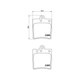 Set placute frana disc Mercedes C-Class, C-Class T-Model, Clc-Class, Clk, E-Class, E-Class T-Model, Slk Motor 200 Kompressor, 200 Kompressor,