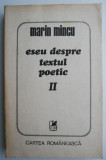 Eseu despre textul poetic II &ndash; Marin Mincu