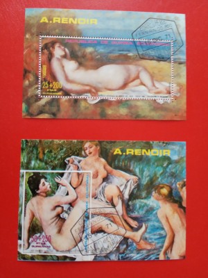 GUINEA ECUATORIALĂ, RENOIR - COLIȚE ȘTAMPILATE foto