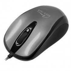 Mouse Optic Media-Tech PLANO, 3 Butoane, Scroll, 800 dpi, USB, Titaniu foto