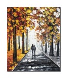 Cumpara ieftin Tablou pictat manual dormitor, living, hol, Impreuna pe aleea vietii, 60x50cm ulei pe panza in cutit efect 3D, gata de agatat pe perete