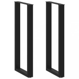 VidaXL Picioare de masă de bar &icirc;n formă de U, 2 buc., negru, 40x(110-111) cm, oțel 4013240