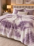 Cumpara ieftin Patura Cocolino Lila Alb 200x230 cm , Moale, Calduroasa E i Antialergica