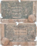 1910 ( 15 X ) , 50 francs ( P-68a ) - Belgia