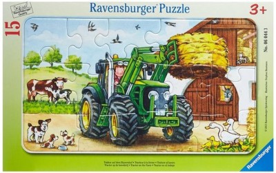 Puzzle tip rama tractor la ferma 15 piese foto